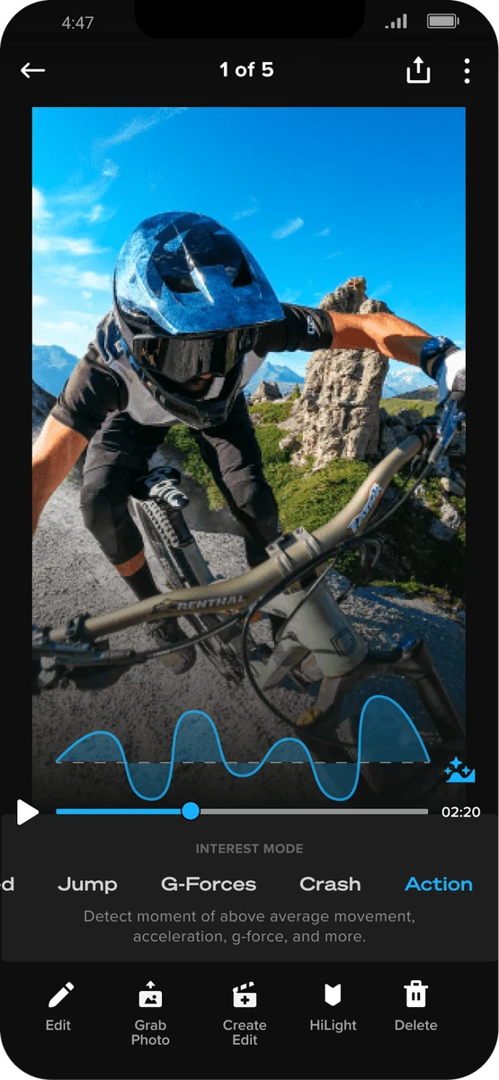 Action curve speed editor